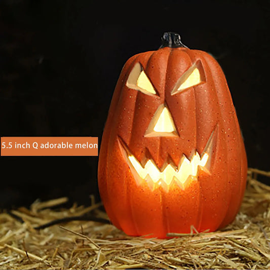 Glowing LED Pumpkin Lantern – Light Up Your Halloween Decor!