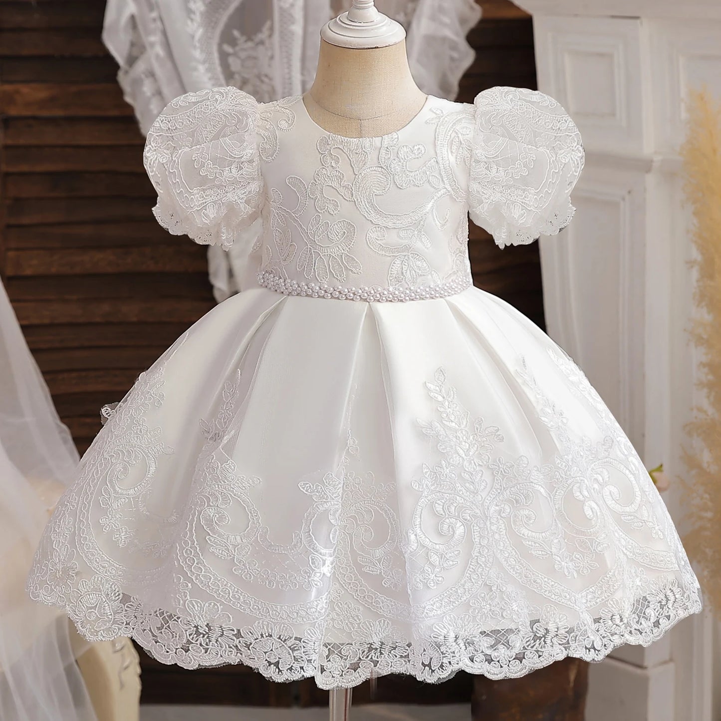 Kids’ Formal Embroidered Dress – Vintage Style Birthday