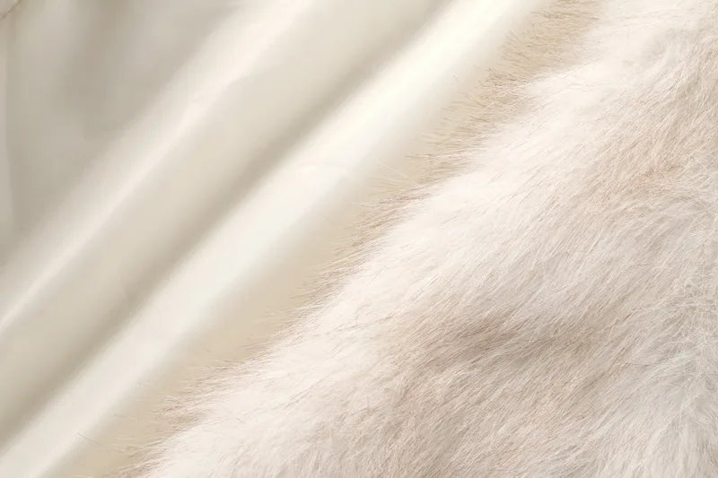Street Chic: Warm Faux Fox Fur Jacket for Winter