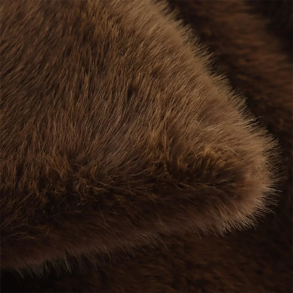 2025 Brown Lapel Button Jacket – Autumn/Winter Chic