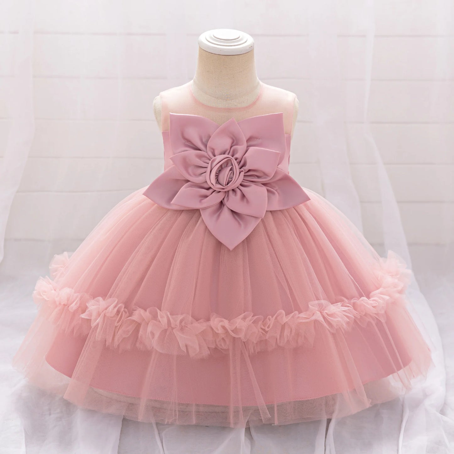 1st Birthday Fluffy Princess Dress for Girls