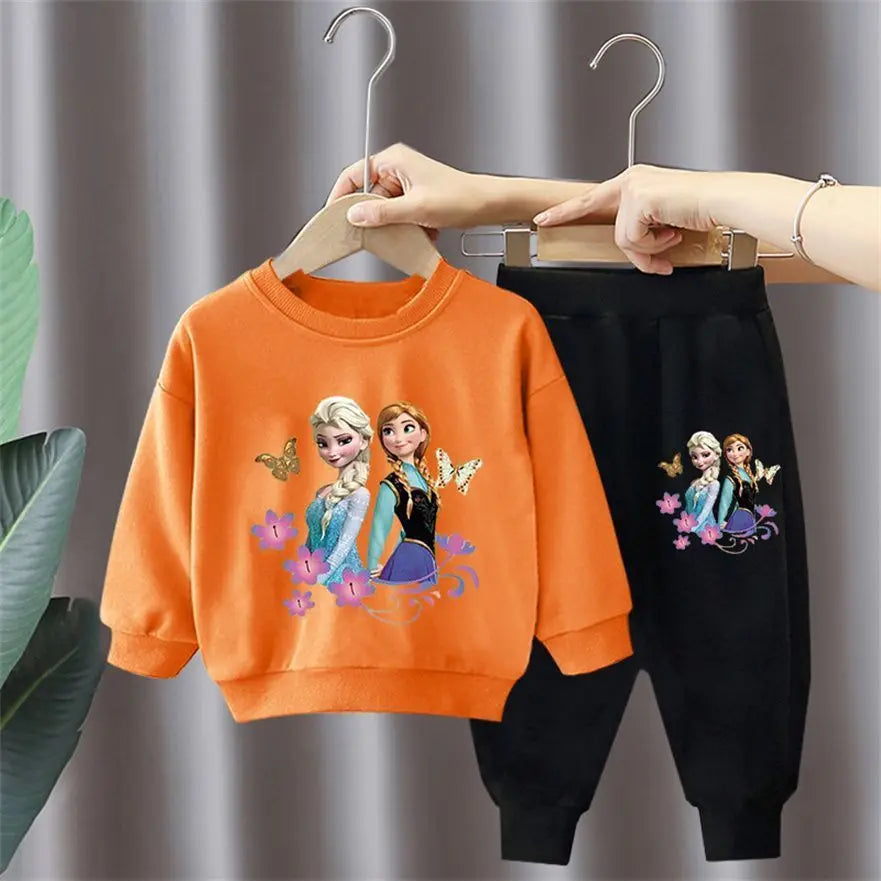 Elsa Princess 2-Piece Tracksuit: Cozy & Magical for Girls