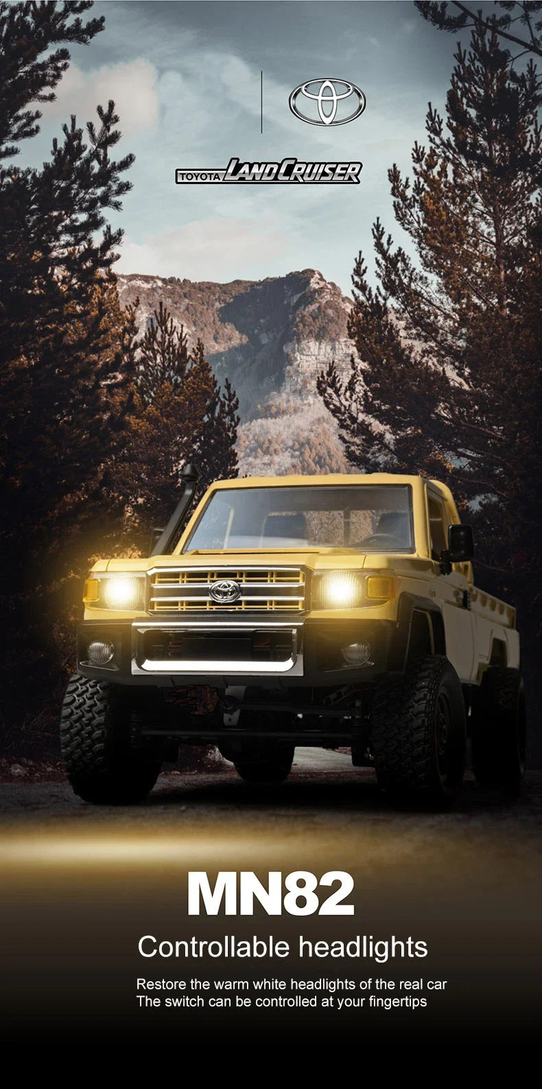 RC Pickup Truck MN82 – 1/12 Scale 4WD Off-Road Toy Car