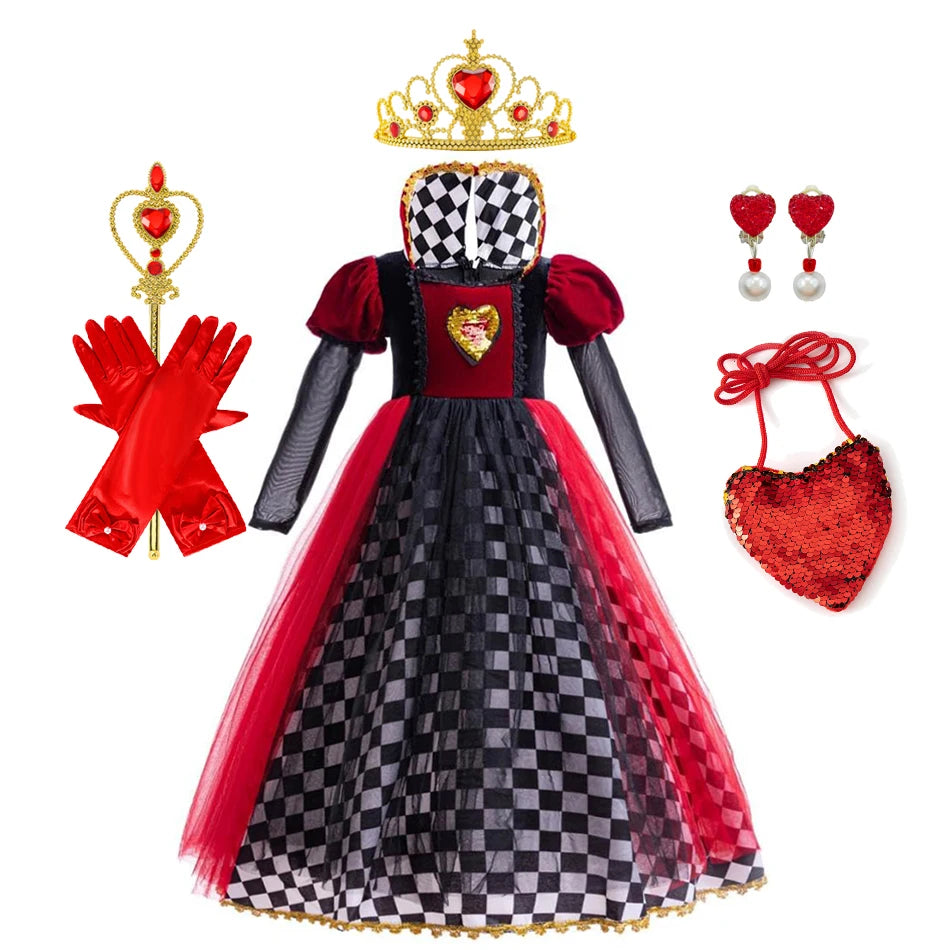 Halloween Witch & Queen of Hearts Cosplay Dress