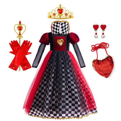 Halloween Witch & Queen of Hearts Cosplay Dress