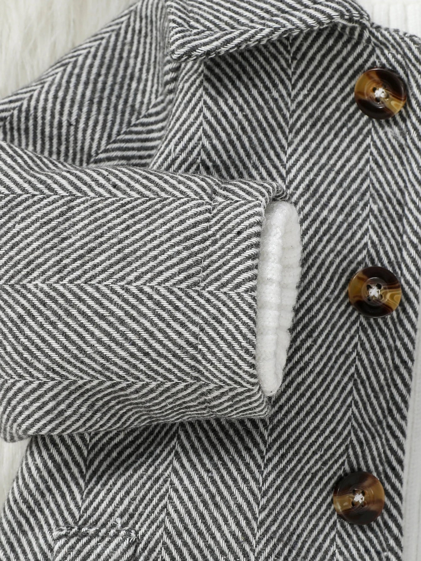 Toddler Warm Jacket with Buttons – 1–3Y Fall/Winter