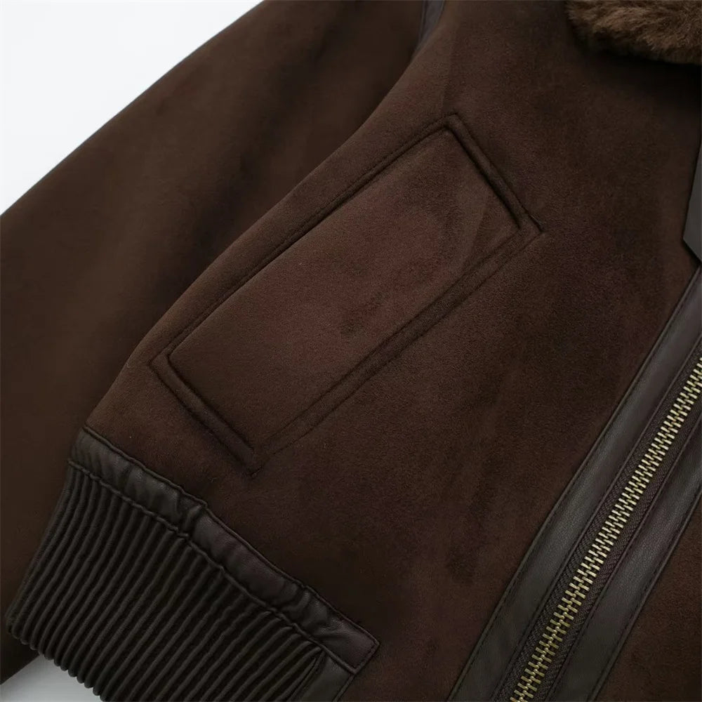 Trendy Loose Fit Jacket with Contrast Strap – 2025