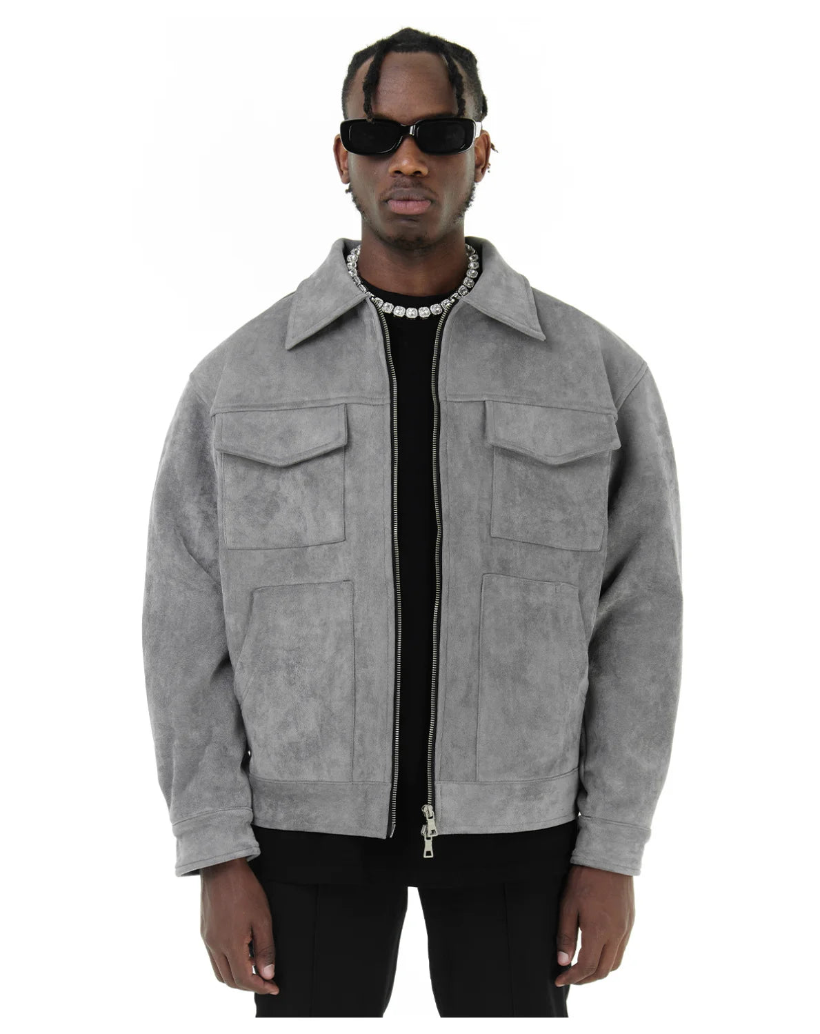 Casual Oversize Men's Jacket – Lapel Zipper Thick Coat