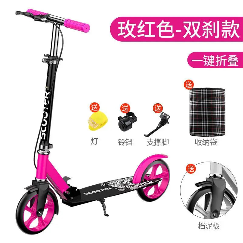 Foldable Two-Wheeled Scooter – Perfect for Kids, Teens, and Adults