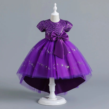 Baby Girl Baptism & Birthday Dress – Embroidered Sequin