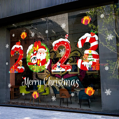 Festive Christmas Window Stickers: Santa, Snowflakes & Holiday Cheer