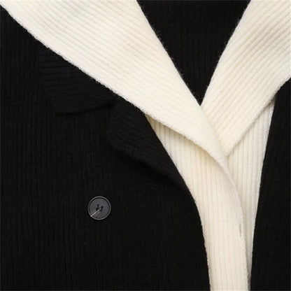 Chic Autumn Hooded Knit Coat – 2-in-1 Style