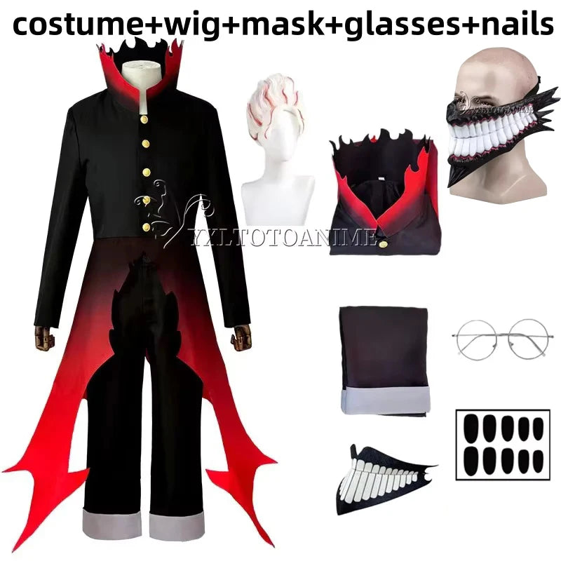 Ken Takakura Halloween Cosplay – Dandadan Party Anime Costume with Wig