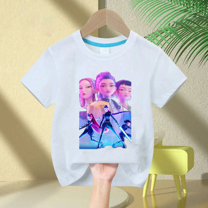 2025 Kpop Demon Hunters T-Shirt for Kids – Cute Cotton Casual Wear