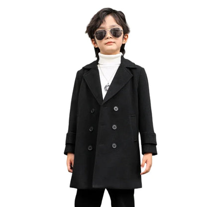 Fall & Winter Boys Jacket – Velvet Wool Outerwear