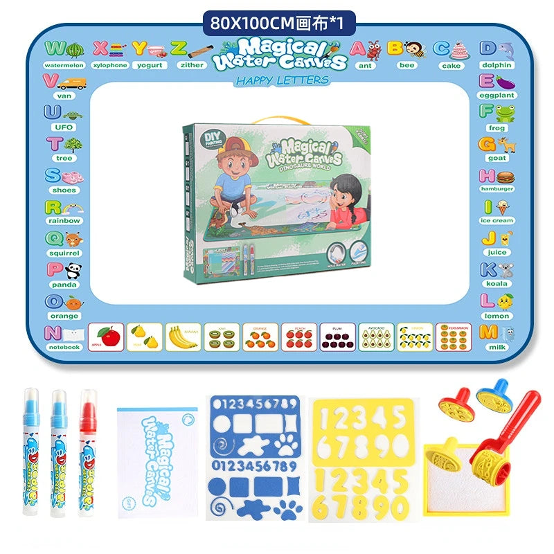 Magic Water Drawing Mat – Reusable Coloring & Doodle Board for Kids