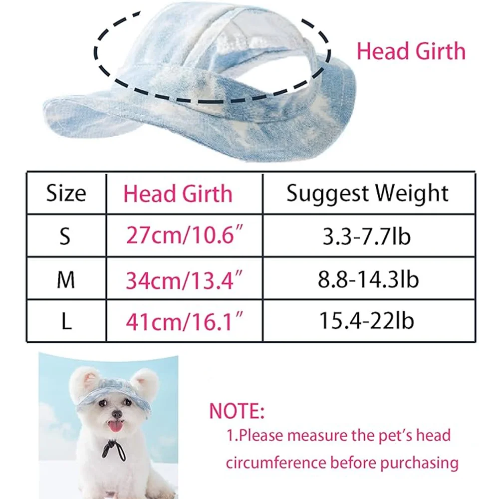 Adorable Pet Sun Hat: Stylish Baseball Cap for Cats & Small Dogs