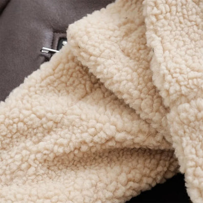 Retro Moto Style Coat – 2024 A/W Women's Fur Outerwear