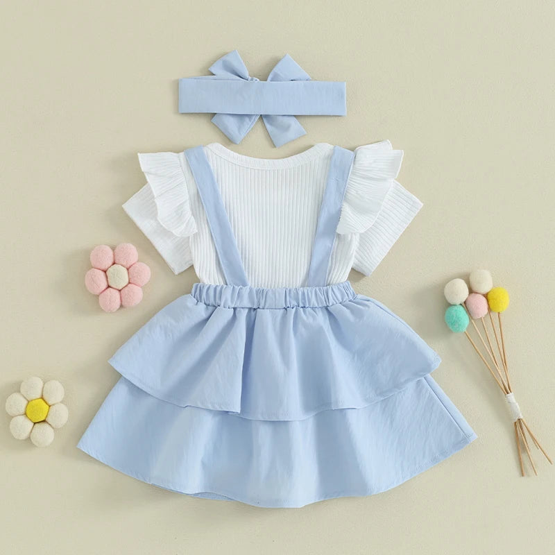 Sweet Baby Girl Summer Clothing Set 3Pcs