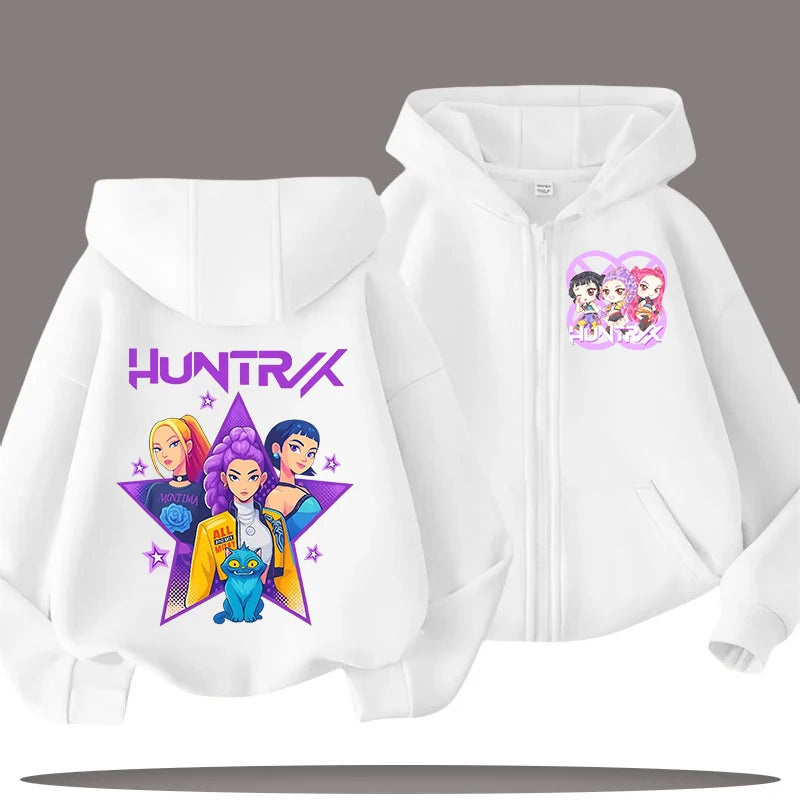Kpop Demon Hunters Cartoon Jacket – Stylish Hoodie for Children