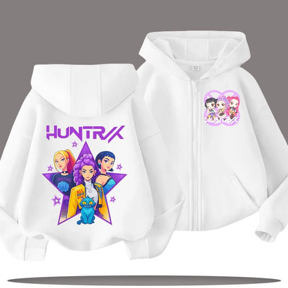 Kpop Demon Hunters Cartoon Jacket – Stylish Hoodie for Children