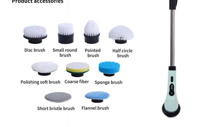 9-in-1 Electric Cleaning Brush – Spin Scrubber for Kitchen, Bathroom & More