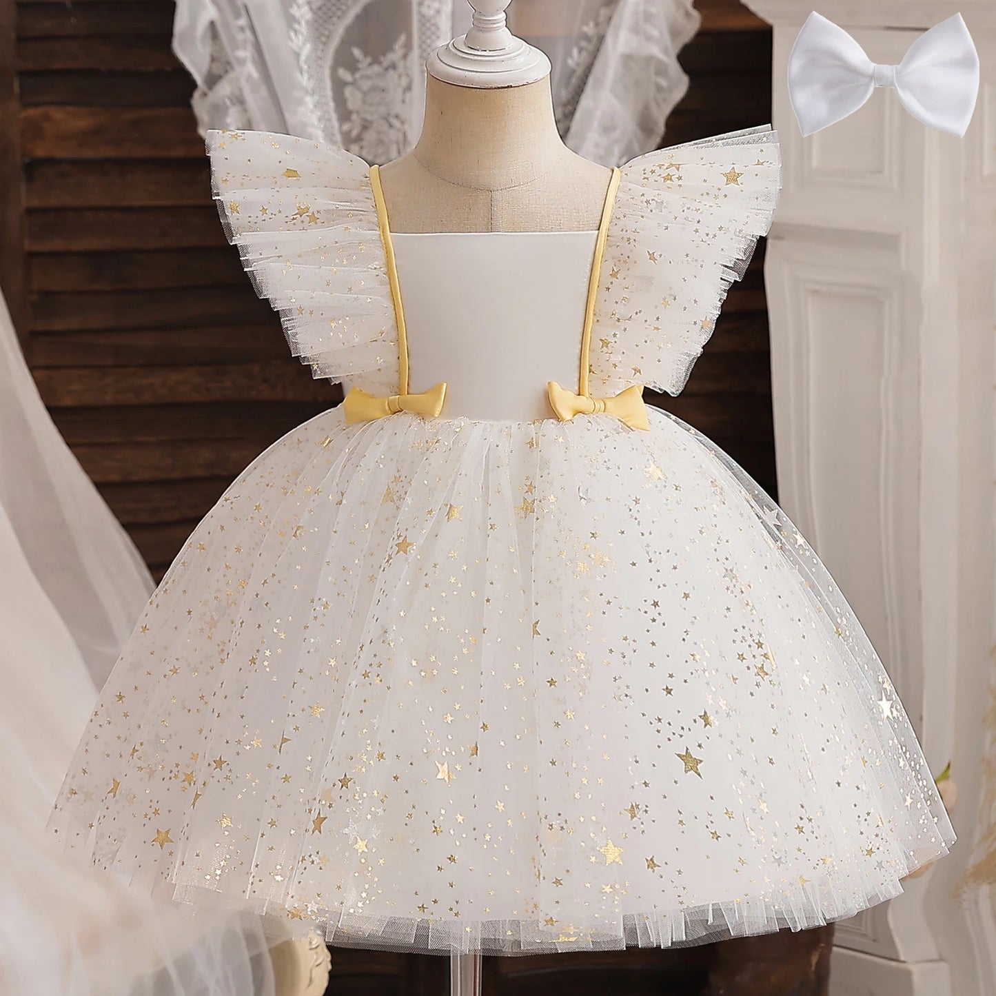 Kids’ Formal Embroidered Dress – Vintage Style Birthday