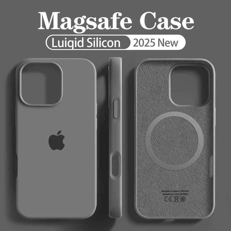 Original MagSafe Magnetic Liquid Silicone Soft Case for Apple - Premium Protection & Seamless Charging