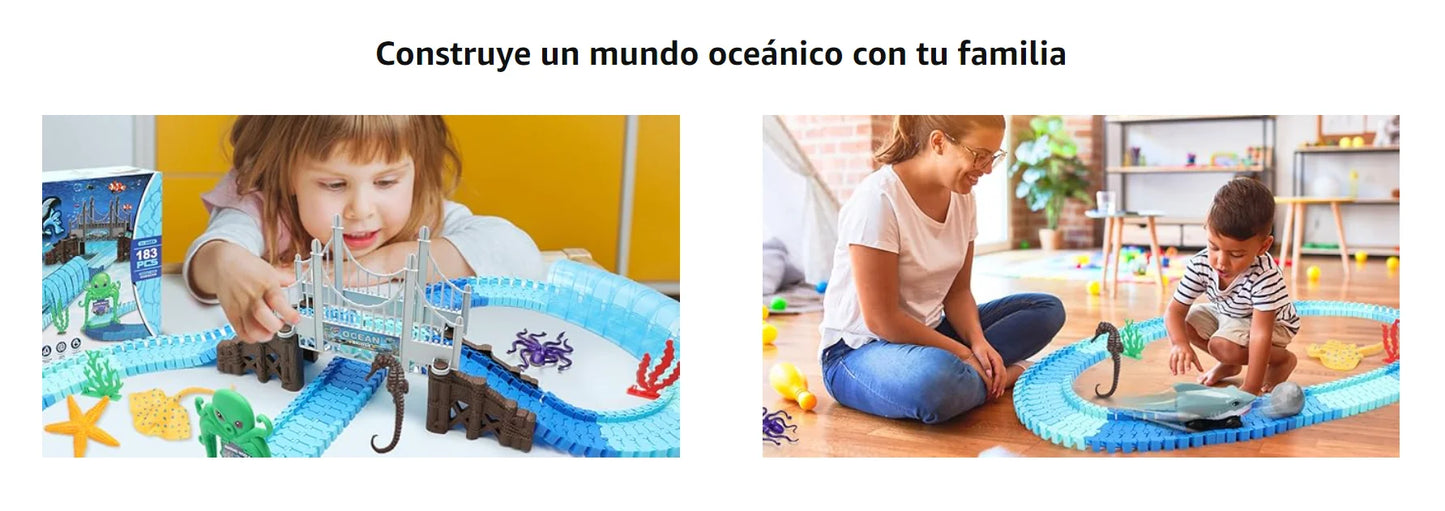 Kids’ Shark Race Car Track – Educational STEM Toy for Ages 3+