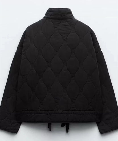 High Collar Quilted Coat – Retro Meets Modern