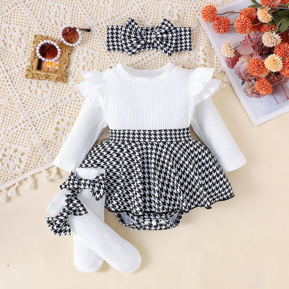 Sweet Baby Girl Fall Outfit 2Pcs Set