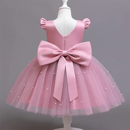 Elegant Kids Dress with Big Bow – Special Occasions