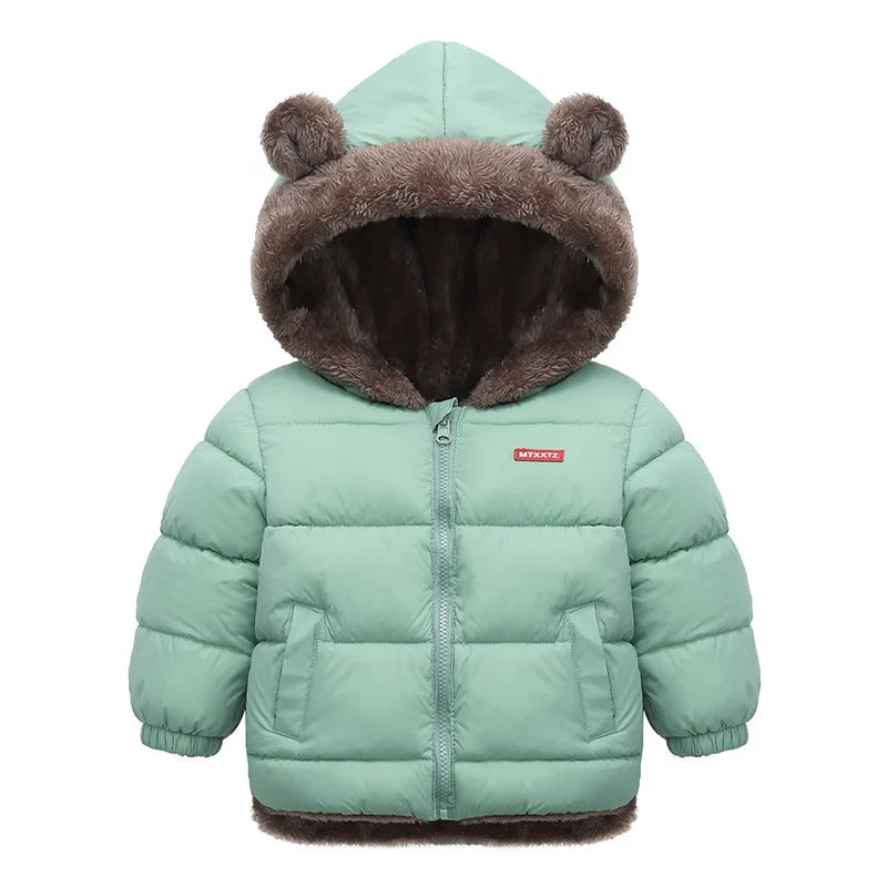 Warm Baby Coat – Padded Cotton Jacket with Hood (Unisex)