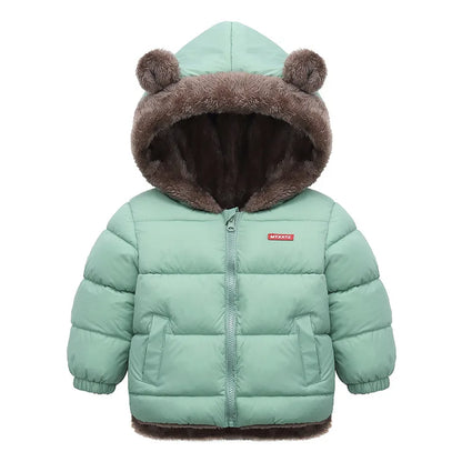 Warm Baby Coat – Padded Cotton Jacket with Hood (Unisex)