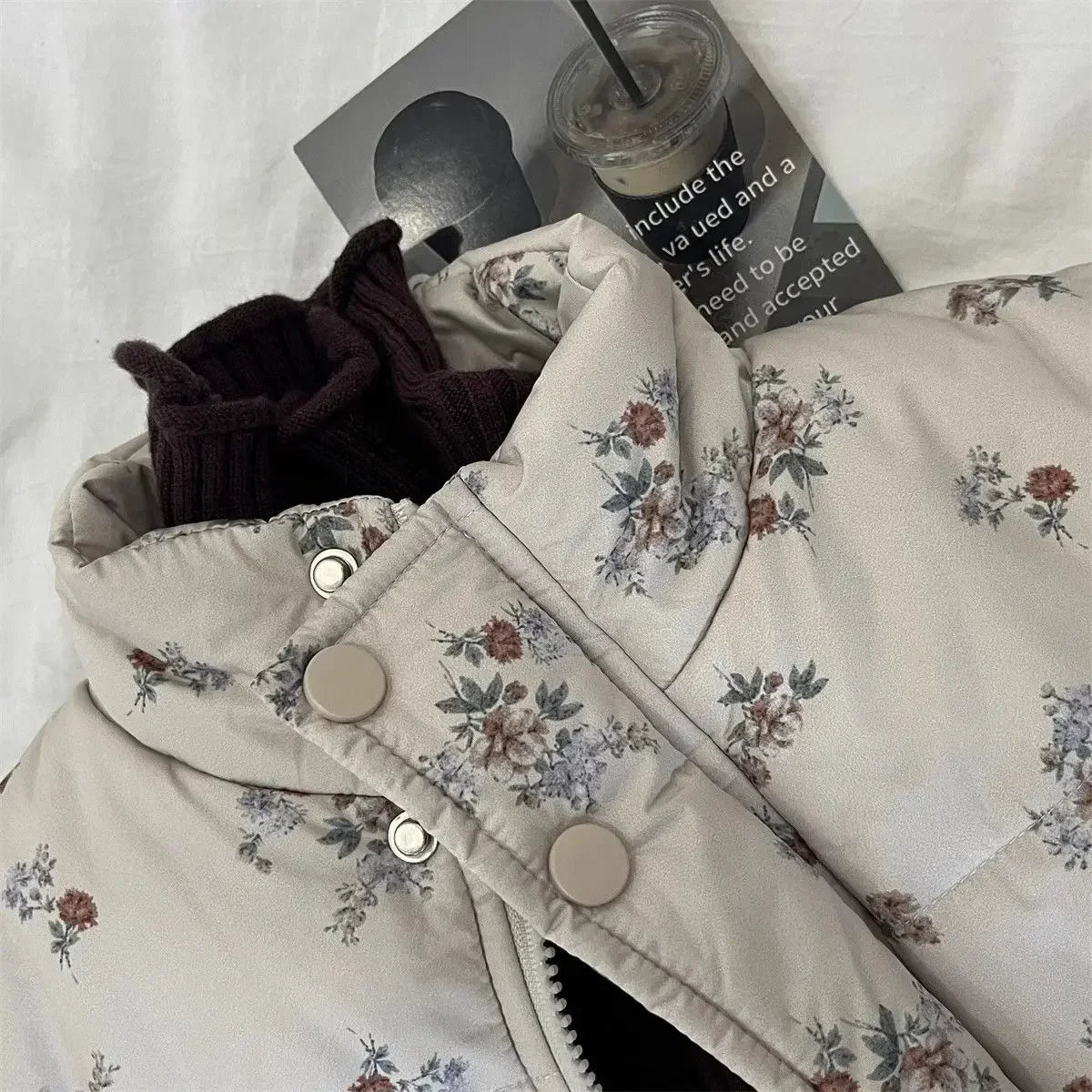 Winter Coat for Baby Girls – Thicken Floral Parka