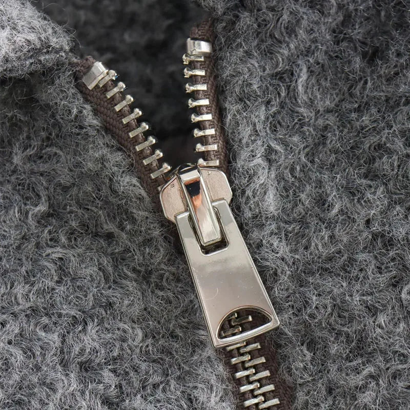 Women's Short Tweed Coat – Zip-Up Crop Style