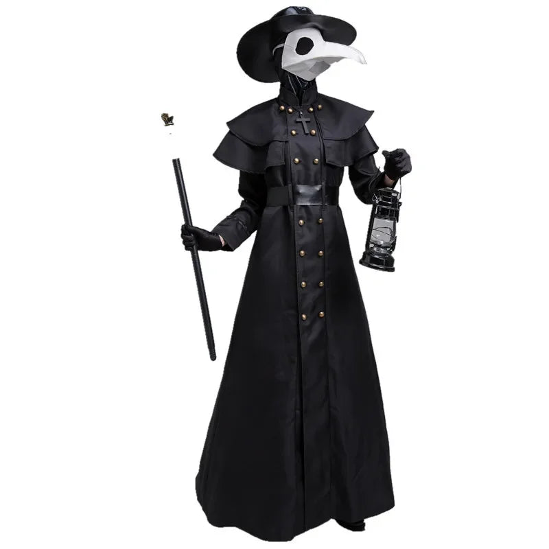 Wizard & Monk Robe – Gothic Plague Doctor Halloween Costume