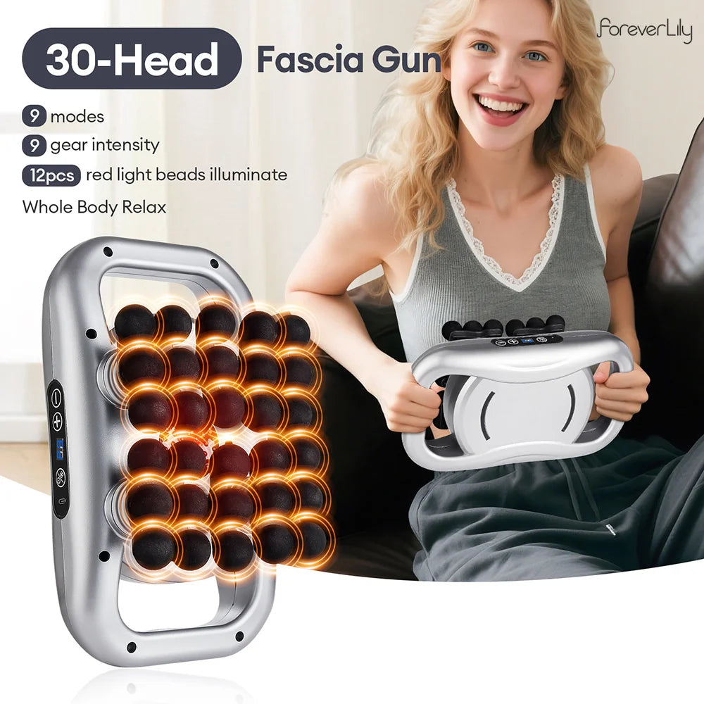 30-Level Pro Massage Gun: High-Frequency Full Body Fascia Tool - Ultra Shoppings