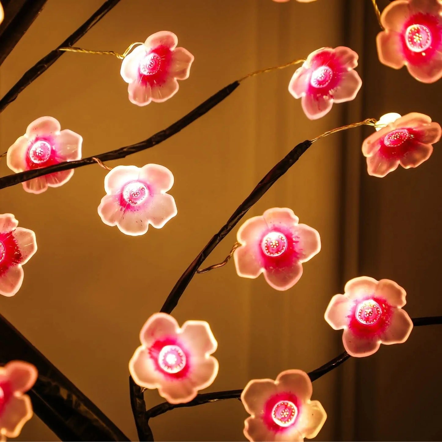 Cherry Blossom LED Tree Lamp: USB/Battery Powered, Touch Control Décor