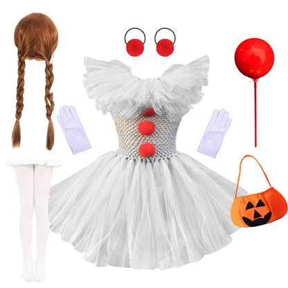 Children’s Horror Clown Outfit – Carnival & Halloween Party Set