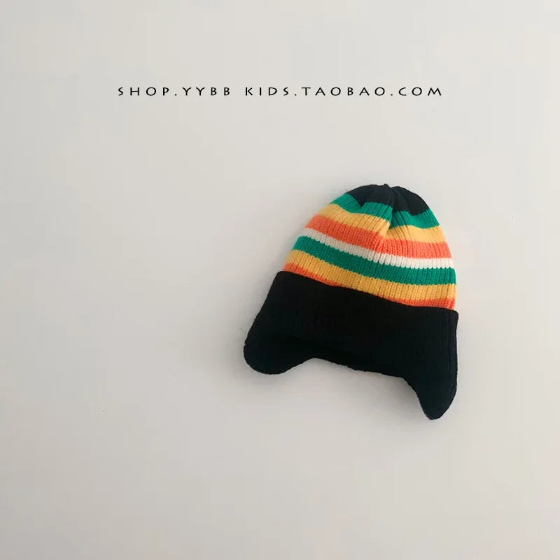 Baby Wool Hat – Cute Bear Ear Winter Knitted Cap
