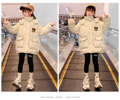Girls’ Zipper Parka – Warm & Stylish Outerwear