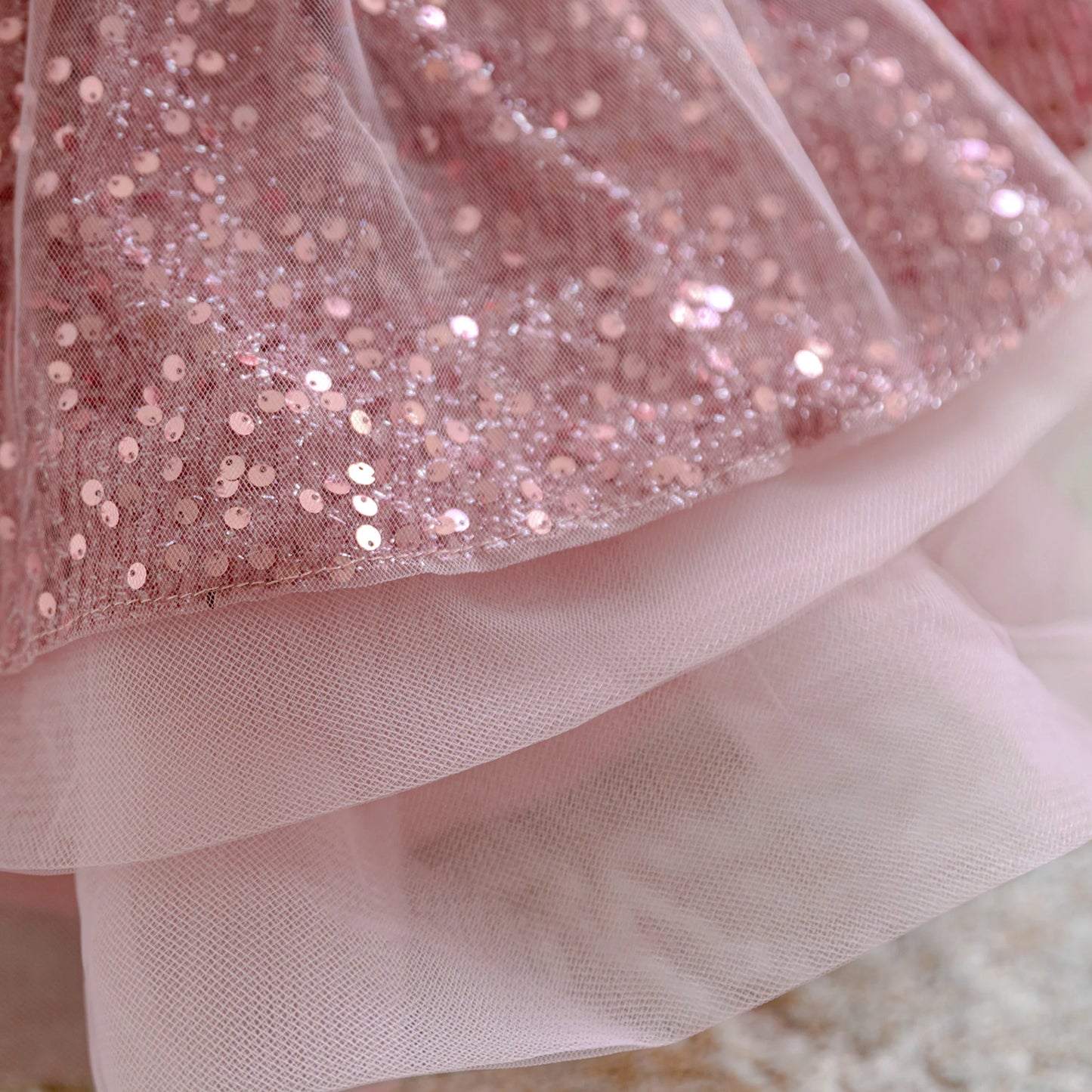 Baby Girl Party Dress – Elegant Sequin Bow Gown