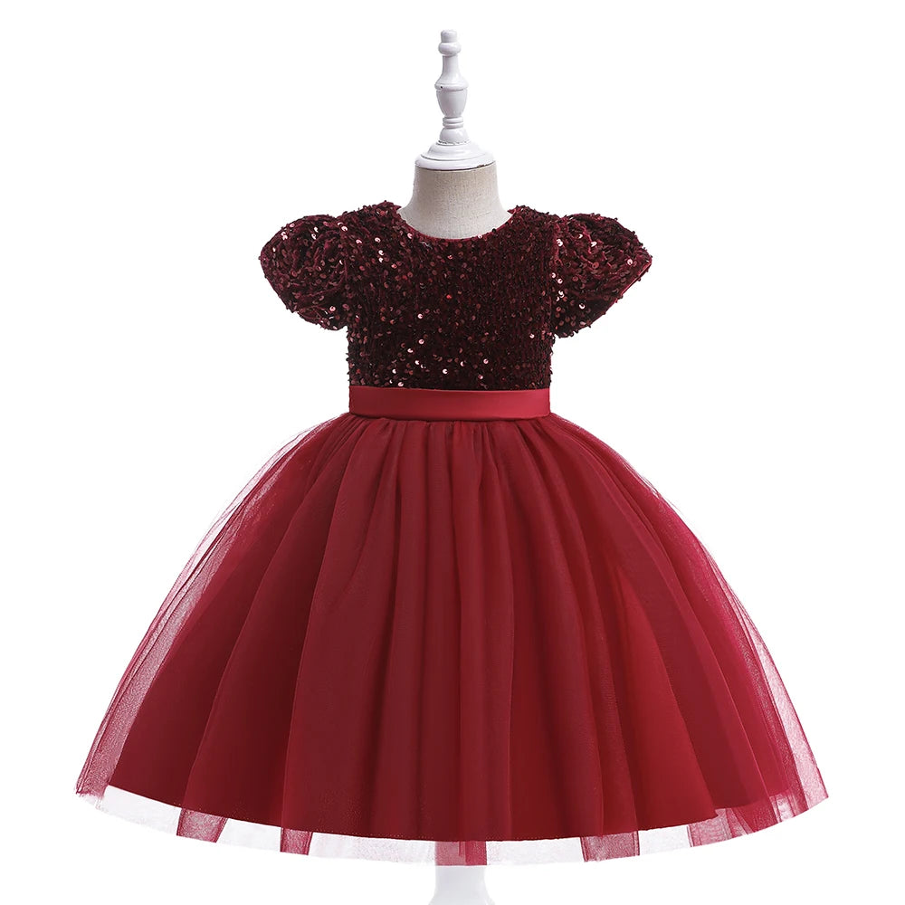Princess Girls’ Sequined Bow Dress – Birthday