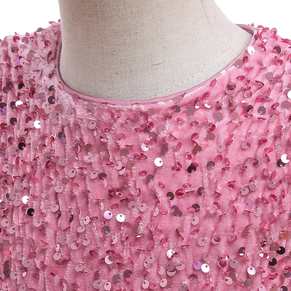 Princess Girls’ Sequined Bow Dress – Birthday