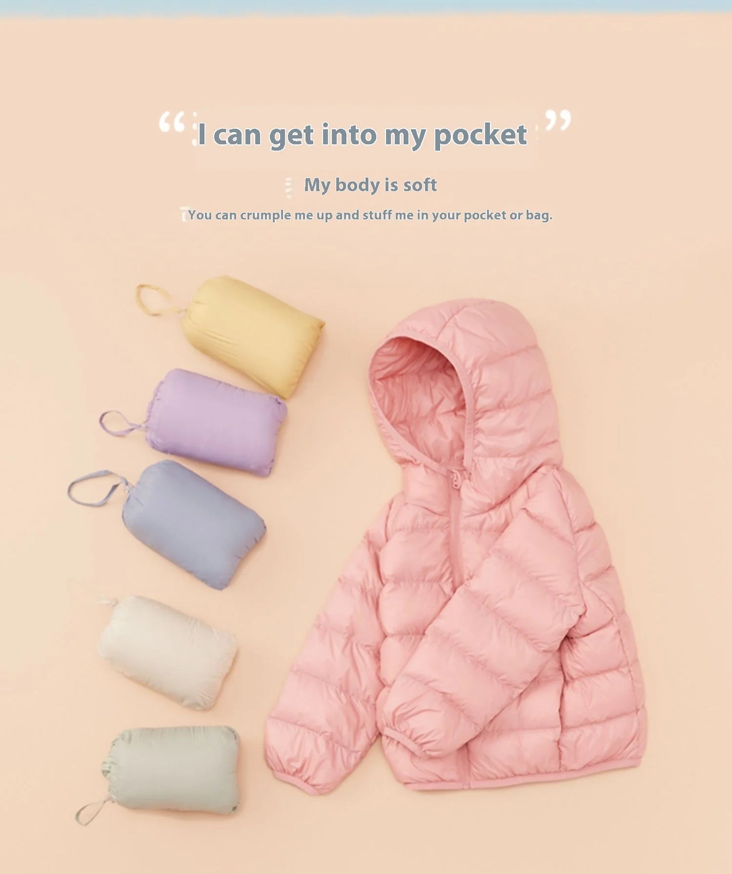 Kids’ Lightweight Duck Down Jacket – Fall & Winter