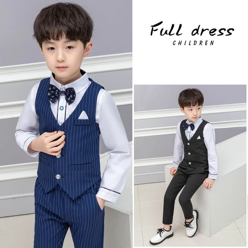 Elegant Boys’ Performance Outfit – Shirt, Vest & Pants Set