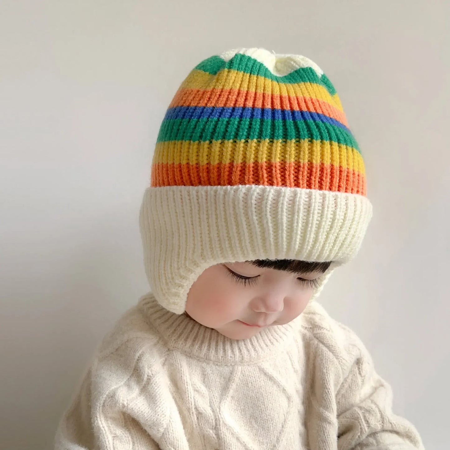 Baby Wool Hat – Cute Bear Ear Winter Knitted Cap