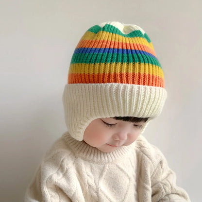 Baby Wool Hat – Cute Bear Ear Winter Knitted Cap