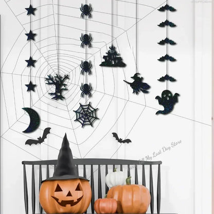 6pcs Halloween Hanging Garland: Spooky Banners for Party Fun